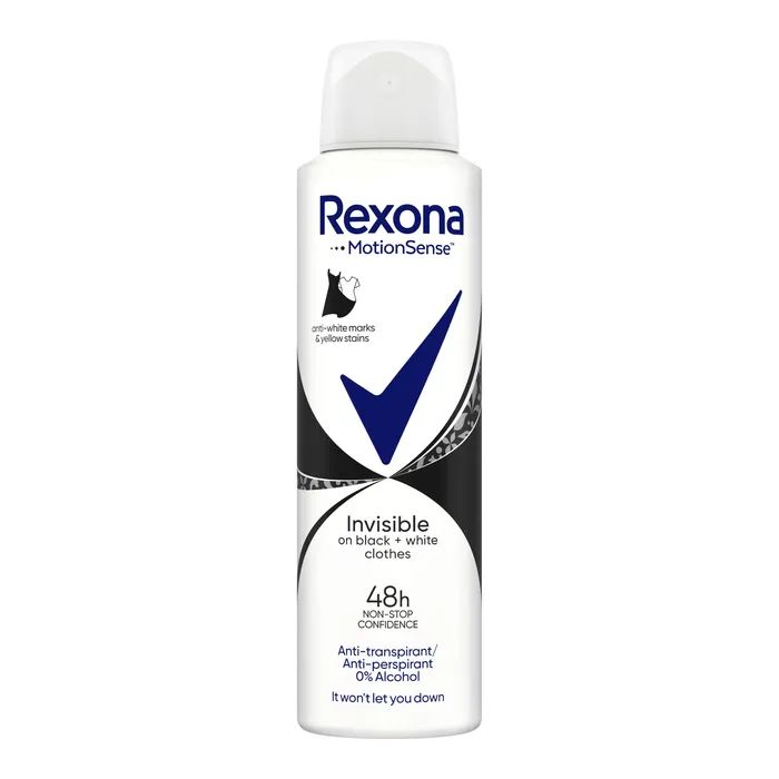 Антиперспирант Rexona Невидимый на черном и белом 150 мл (8712561844857/8720181564123)