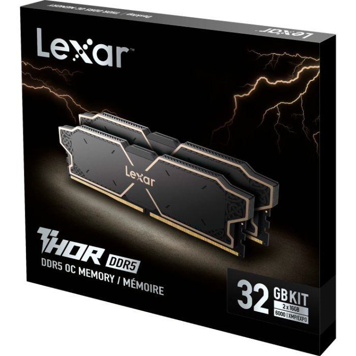 Модуль памяти для компьютера DDR5 32GB (2x16GB) 6000 MHz Thor Black Lexar (LD5U16G60C38LG-RGD) изображение 7