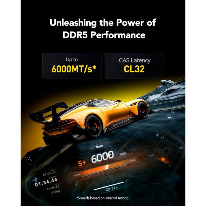 Модуль памяти для компьютера DDR5 32GB (2x16GB) 6000 MHz Thor Black Lexar (LD5U16G60C38LG-RGD) изображение 8