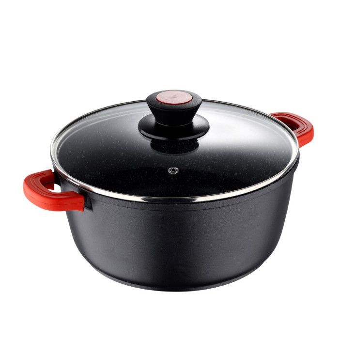 Кастрюля Bergner Chroma, з кришкою 24 см, 5 л (BG-30115-BK)