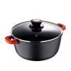 Кастрюля Bergner Chroma, з кришкою 28 см, 6 л (BG-30116-BK)