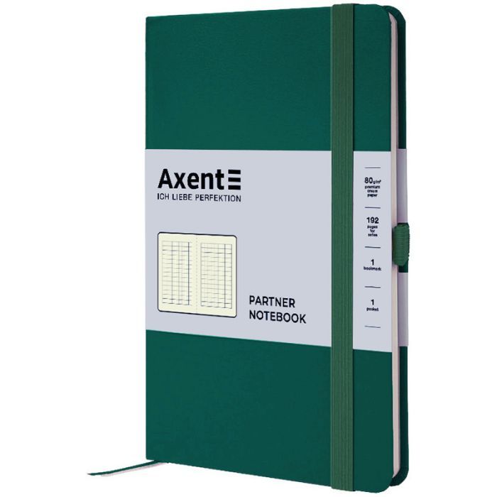 Книга записная Axent Partner 125x195 мм 96 листов, клетка зеленый лес (8201-61-A) изображение 2