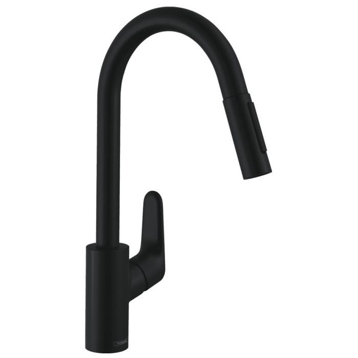 Смеситель Hansgrohe Focus M41 KM240, чорний матовий (31815670)