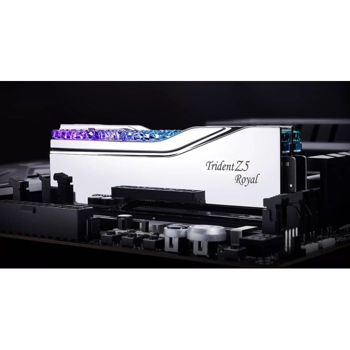 Модуль пам'яті для комп'ютера DDR5 32GB (2x16GB) 7600 MHz Trident Z5 Royal Silver G.Skill (F5-7600J3646G16GX2-TR5S) зображення 5