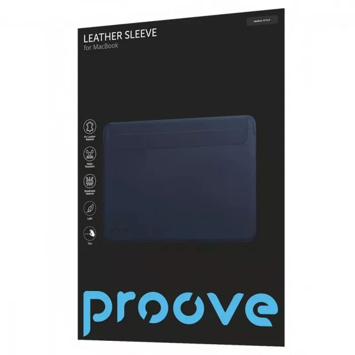 Чохол до ноутбука Proove 13/13,3 MacBook Leather Sleeve black (PCLSMB131302) зображення 7