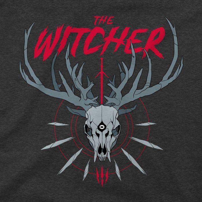 Футболка Jinx The Witcher 3 - Trophy Hunter Charcoal Heather, M (JINX-11010M) изображение 2