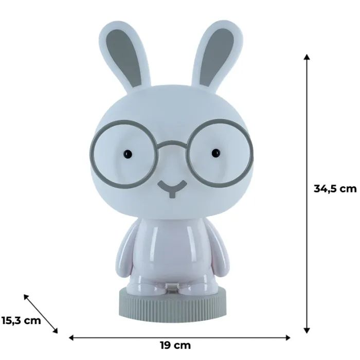 Ночник Kite Светильник LED с аккумулятором Bunny, голубой (K24-490-1-3) изображение 6