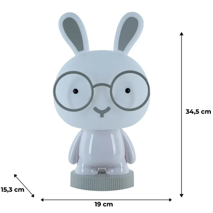 Нічник Kite Світильник LED з акумулятором Bunny, білий (K24-490-1-1) зображення 6