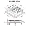 Варочна поверхня Perfelli DIAMOND GW69C BIANCO зображення 12