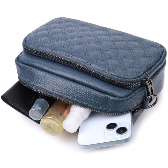 Сумка Vintage З натуральної шкіри Синя (22636) зображення 10