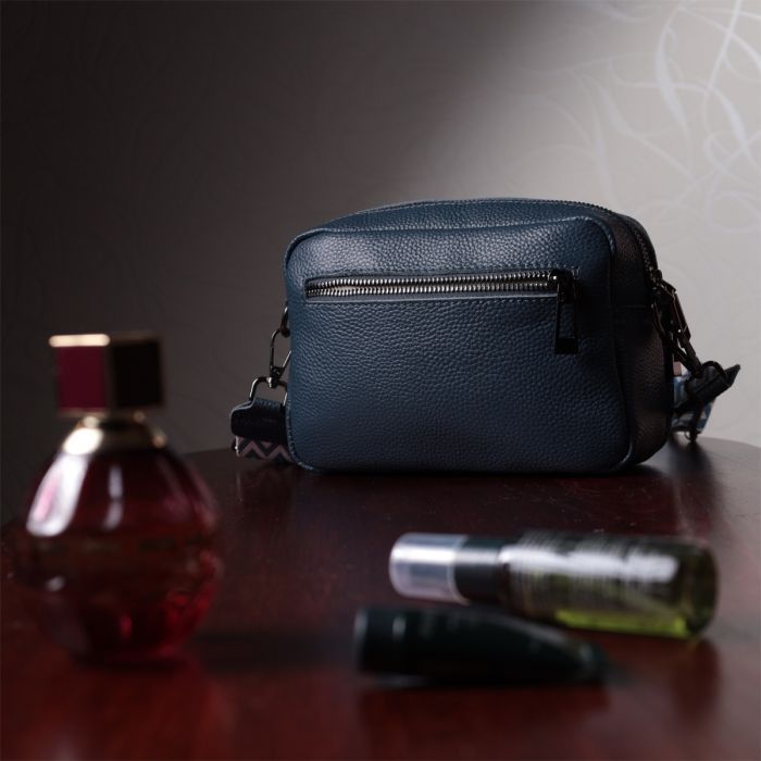 Сумка Vintage З натуральної шкіри Синя (22636) зображення 12