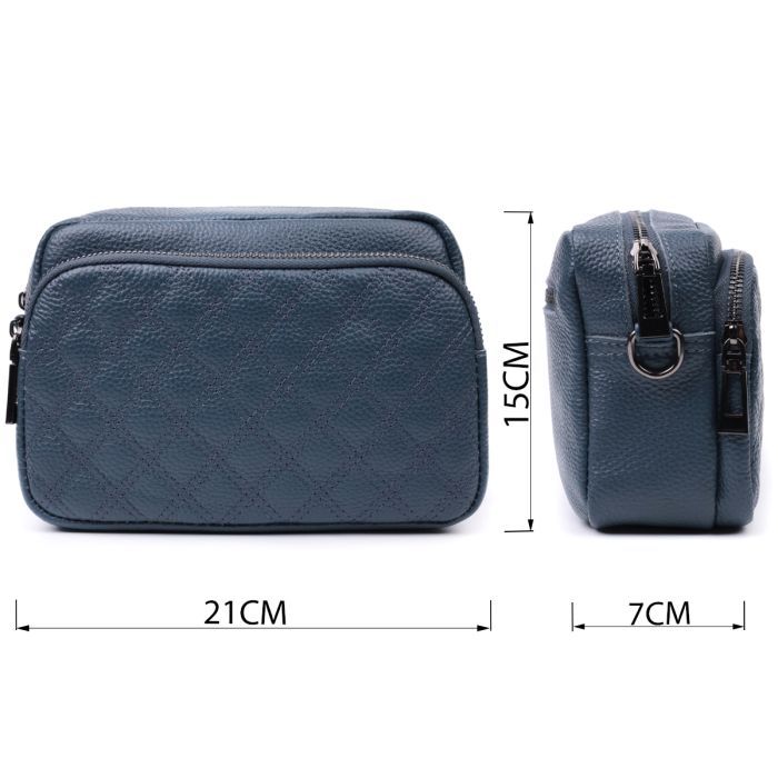 Сумка Vintage З натуральної шкіри Синя (22636) зображення 3