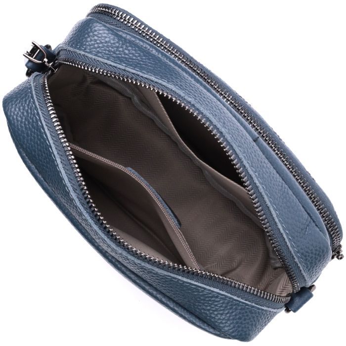 Сумка Vintage З натуральної шкіри Синя (22636) зображення 9