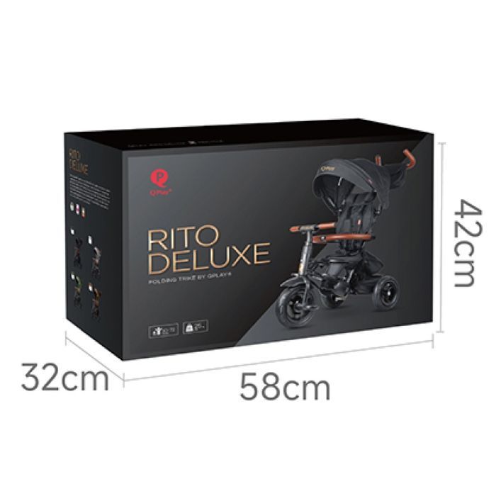 Дитячий велосипед QPlay Rito Deluxe Складаний Триколісний Black (S380-17RitoDeluxeBlack) зображення 3