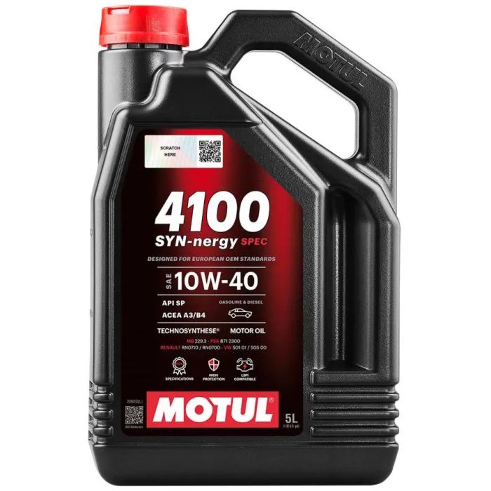 Моторное масло MOTUL 4100 Syn-nergy Spec SAE 10W-40 5л