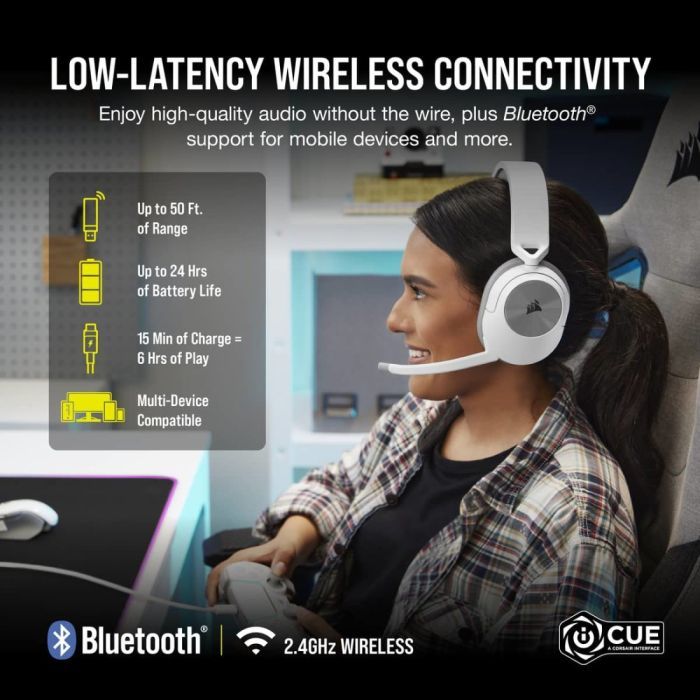 Наушники Corsair HS55 Wireless Gaming Dolby 7.1 Carbon (CA-9011280-EU) изображение 10