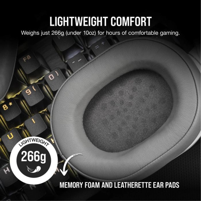Наушники Corsair HS55 Wireless Gaming Dolby 7.1 Carbon (CA-9011280-EU) изображение 7