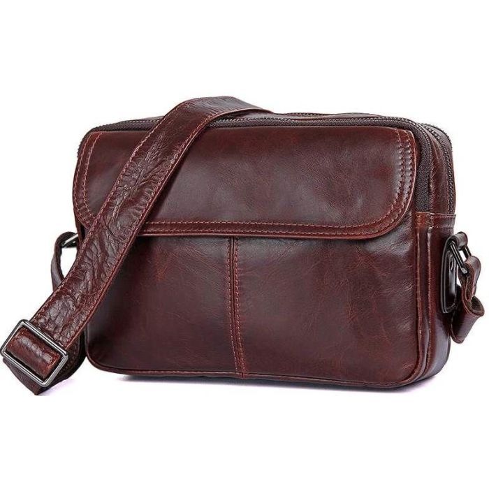 Сумка Vintage Из натуральной кожи Коричневая (14558)