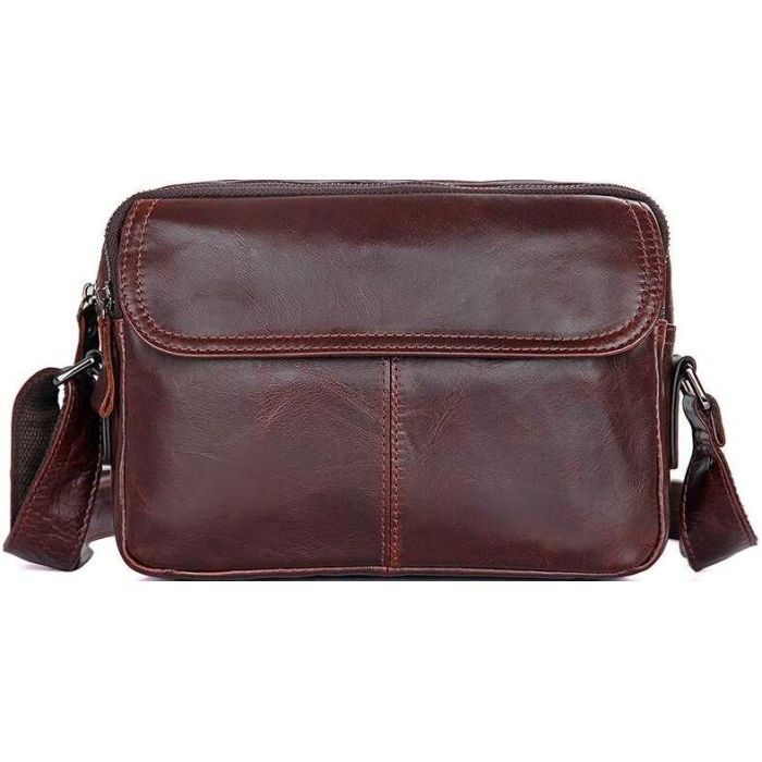 Сумка Vintage Из натуральной кожи Коричневая (14558) изображение 2