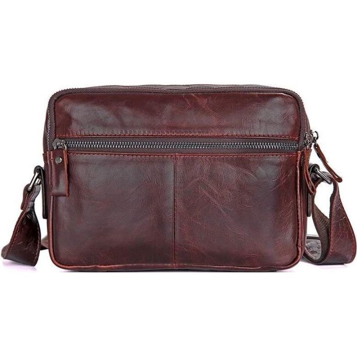 Сумка Vintage Из натуральной кожи Коричневая (14558) изображение 5