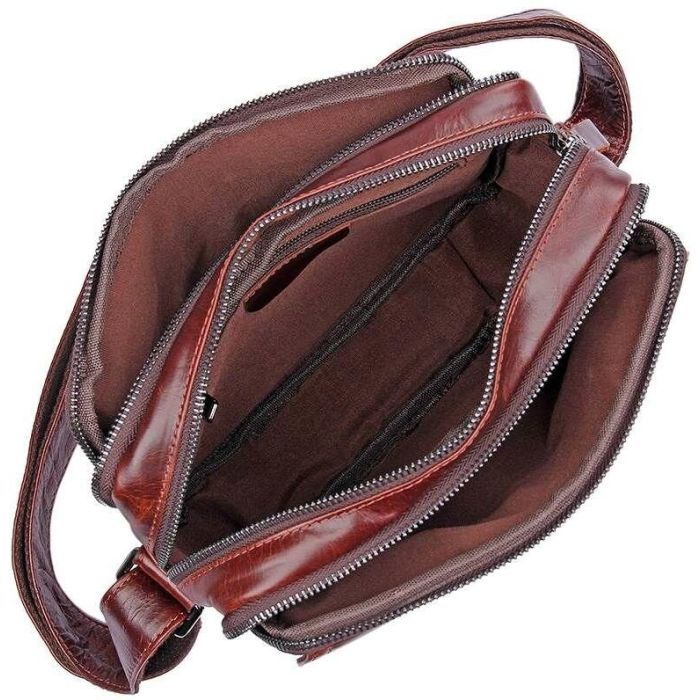 Сумка Vintage Из натуральной кожи Коричневая (14558) изображение 9