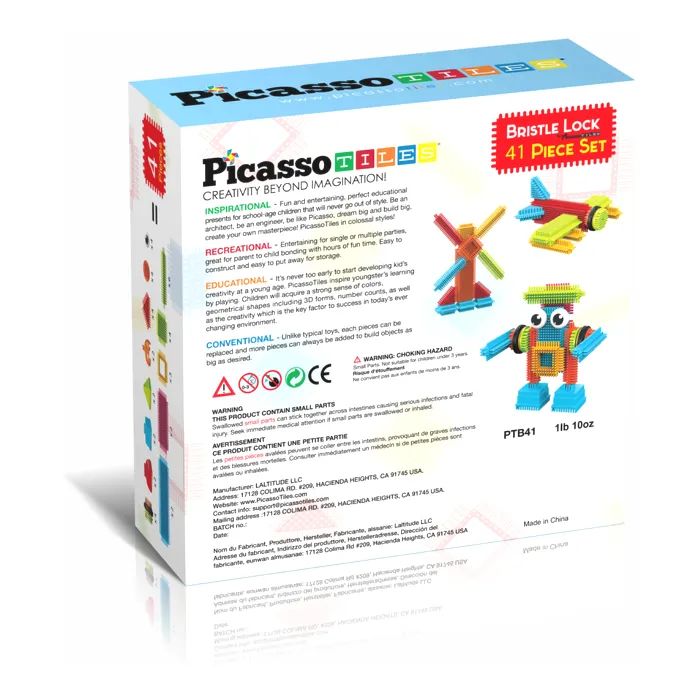 Конструктор Picasso Tiles Hedgehog Building Blocks Set 41 деталь (817338027384) изображение 5