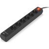 Сетевой удлинитель REAL-EL RS-PROTECT 605 3m, black (EL122300041) изображение 2