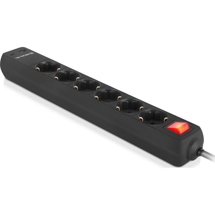 Сетевой удлинитель REAL-EL RS-PROTECT 605 3m, black (EL122300041) изображение 3