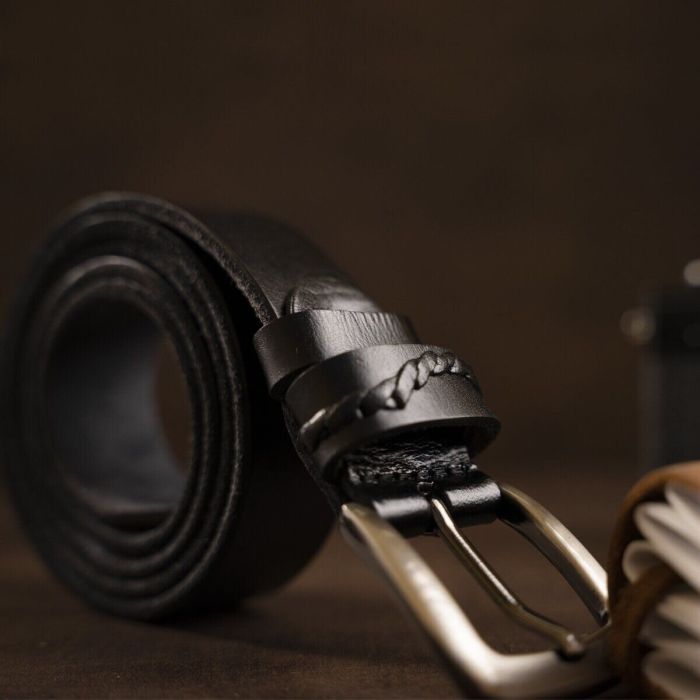 Ремень Vintage Мужской Черный (20123) изображение 5