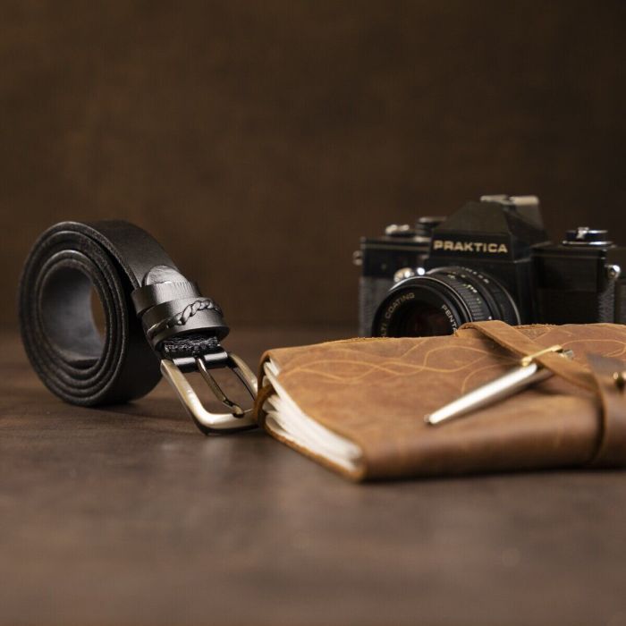 Ремень Vintage Мужской Черный (20123) изображение 6