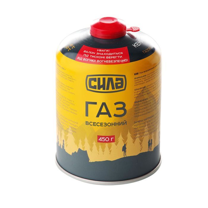 Газовий балон СИЛА з різьбою 450 г (Корея) (680247)