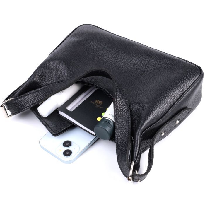 Сумка Shvigel Из зернистой натуральной кожи Черная (22833) изображение 8