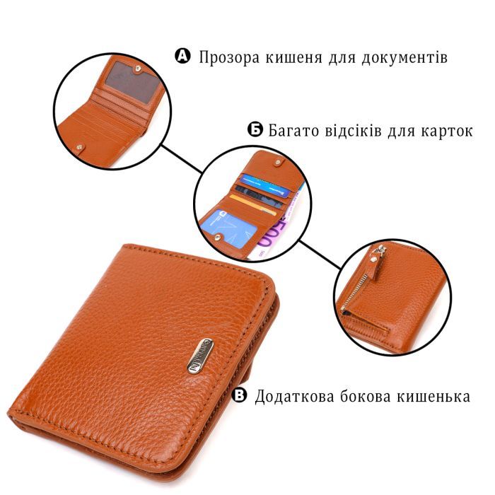 Кошелек Canpellini Из натуральной кожи флотар Красный (21803) изображение 4