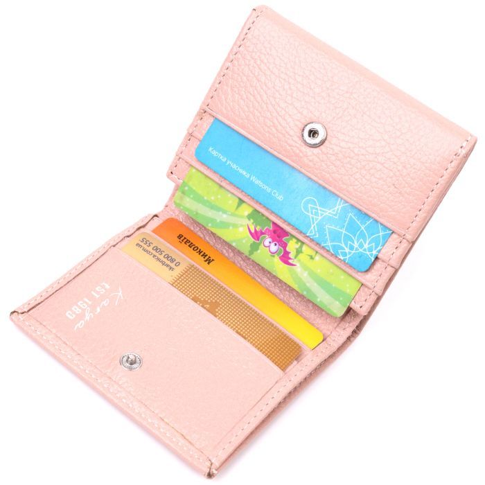 Гаманець Karya Шкіряний Пудровий (21375) зображення 5