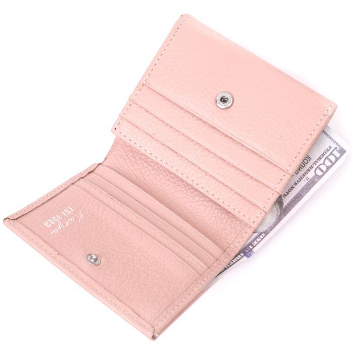 Гаманець Karya Шкіряний Пудровий (21375) зображення 6