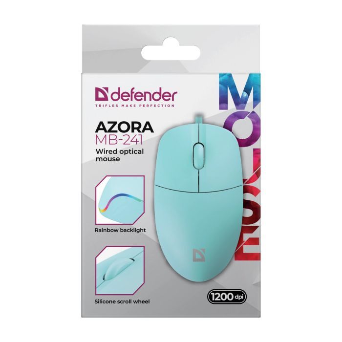 Мышка Defender Azora MB-241 LED USB White (52242) изображение 4