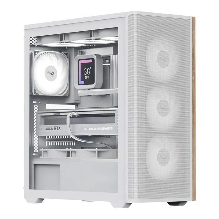 Корпус AeroCool D501A-G-WT-v2 White (ACCM-DS01043.21)