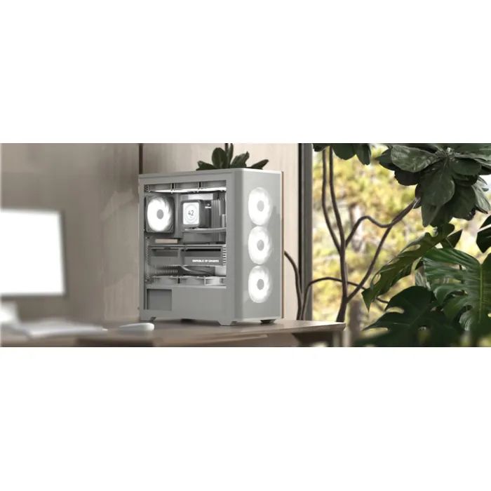 Корпус AeroCool D501A-G-WT-v2 White (ACCM-DS01043.21) изображение 8