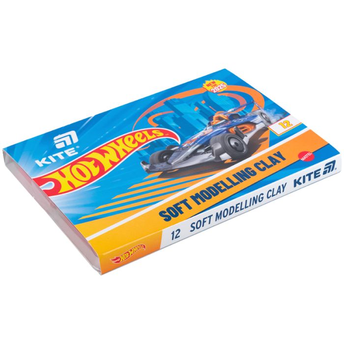 Пластилін Kite Hot Wheels восковий, 12 кольорів, 240 г (HW25-1086-1) зображення 2