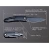 Нож Weknife Sine Wave, Black Titanium, Darkwash (WE23069B-1) изображение 11