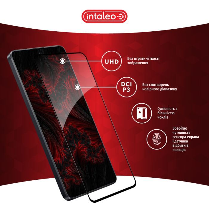 Скло захисне Intaleo Full Glue Xiaomi Poco X6 Pro Black (1283126588723) зображення 4