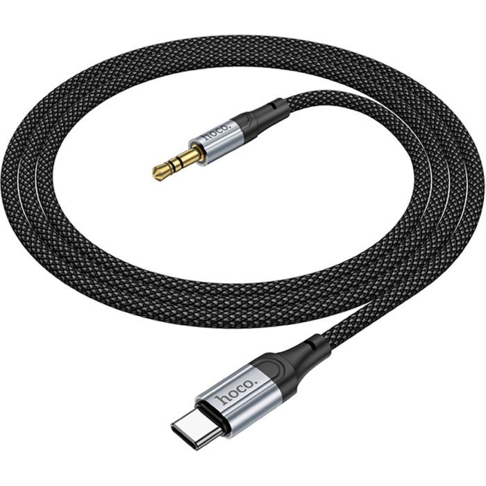 Кабель мультимедійний USB-C to 3.5mm M 1.0m Black HOCO (6942007608824)