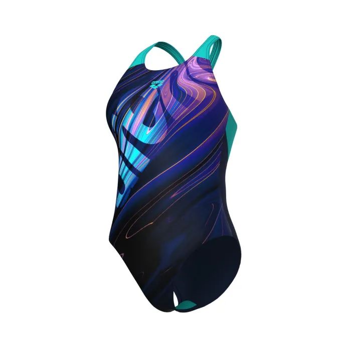 Купальник Arena Flow Swimsuit V Back Lb 008935-790 темно-синій 42 (3468337517184) зображення 4