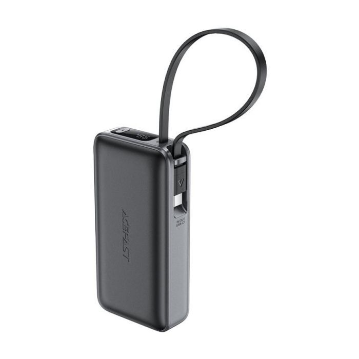 Батарея универсальная Acefast 10000mAh 30W PD, USB-C witch cable, USB-A, Li-Pol, M7 Black (6974316283379) изображение 2