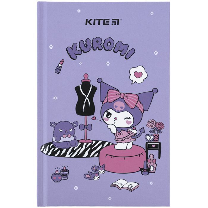 Блокнот Kite А6 Kuromi, тверда обкладинка, 80 аркушів, клітинка (HK24-199-2) зображення 2