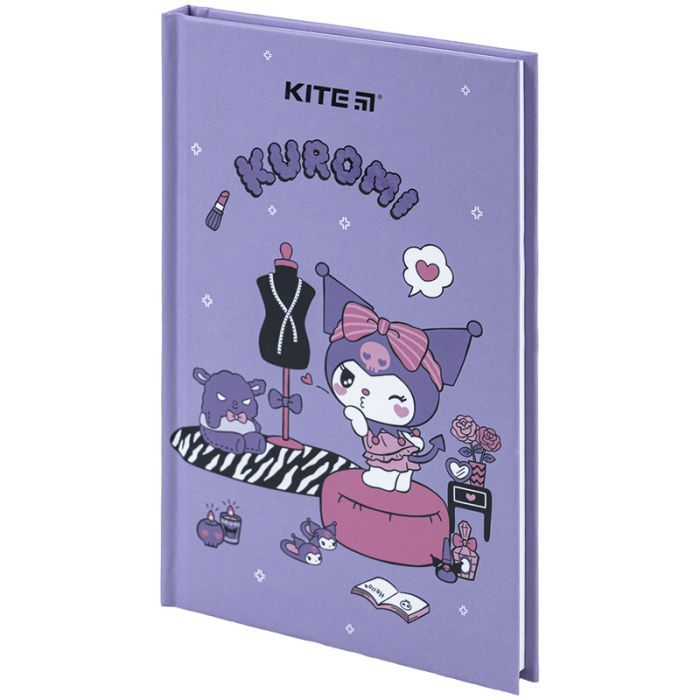 Блокнот Kite А6 Kuromi, тверда обкладинка, 80 аркушів, клітинка (HK24-199-2) зображення 3