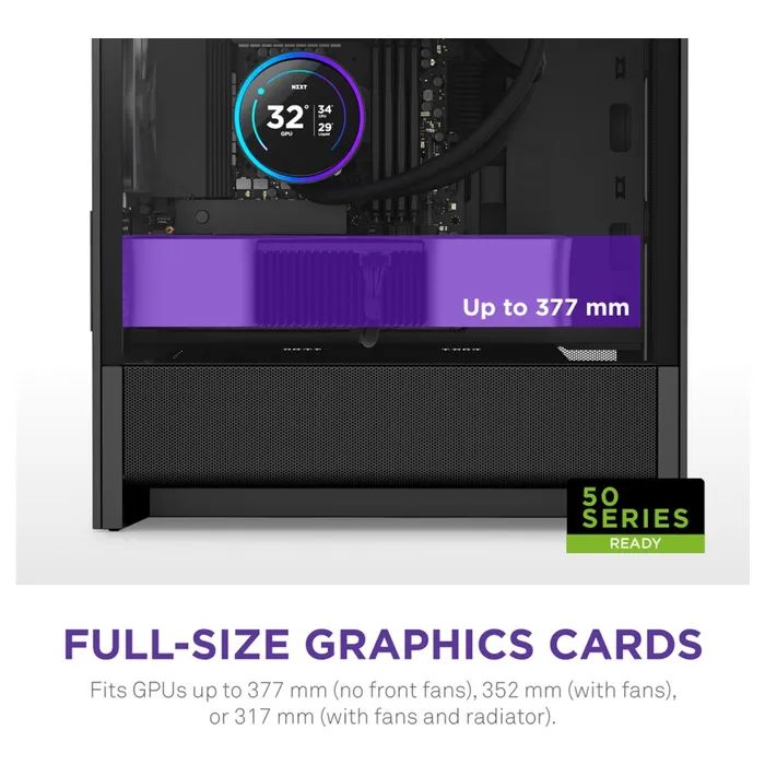 Корпус NZXT H3 Flow All Black (CC-H31FB-01) зображення 4