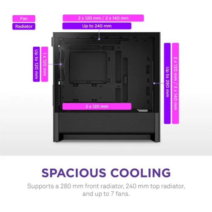 Корпус NZXT H3 Flow All Black (CC-H31FB-01) зображення 5
