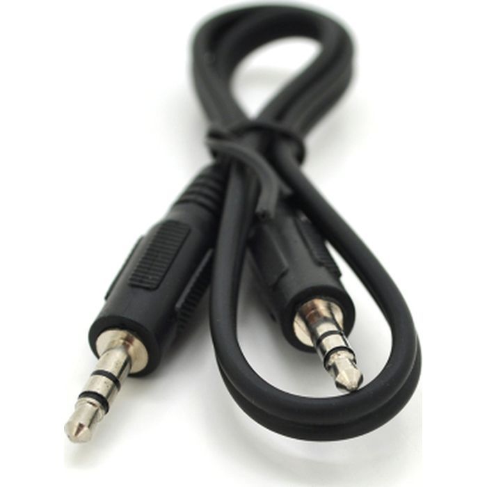 Кабель мультимедійний 3.5mm M to 3.5mm M 0.4m black Voltronic (YT28014)