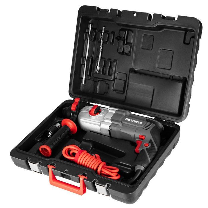 Перфоратор Graphite SDS-plus, 900Вт, 3.4Дж, кейс 6.1кг (58G539) зображення 9